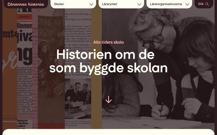 Screenshot of lararnashistoria.se