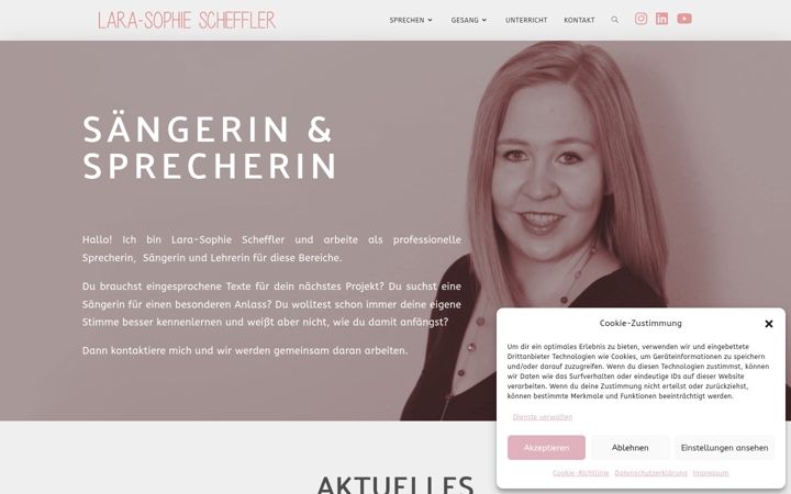 Screenshot of larasophiescheffler.de