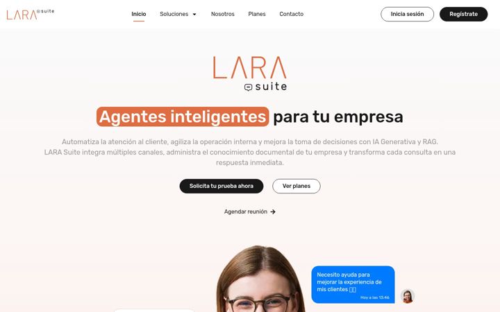 Screenshot von larasuite.com