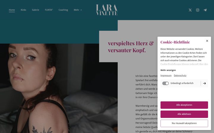 Screenshot of laravixette.de