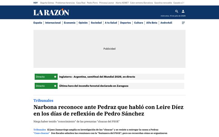 Screenshot van larazon.es