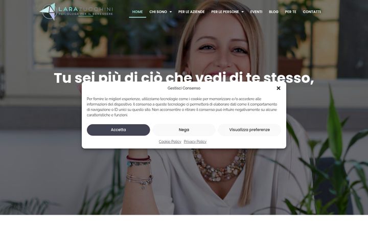 Screenshot of larazucchini.com