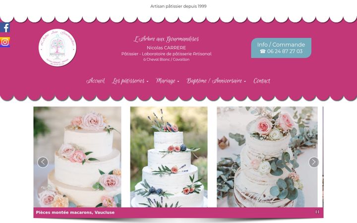 Screenshot of larbre-aux-gourmandises-patissier.fr