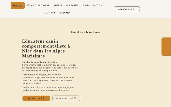 Screenshot of larchedejean-louis.com