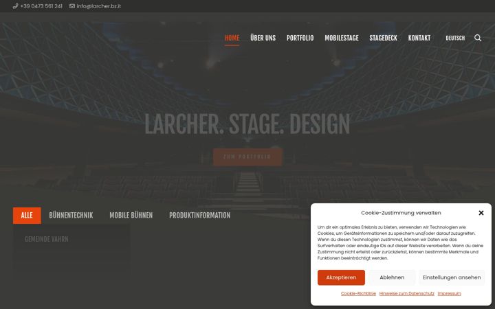 Screenshot of larcher.bz.it