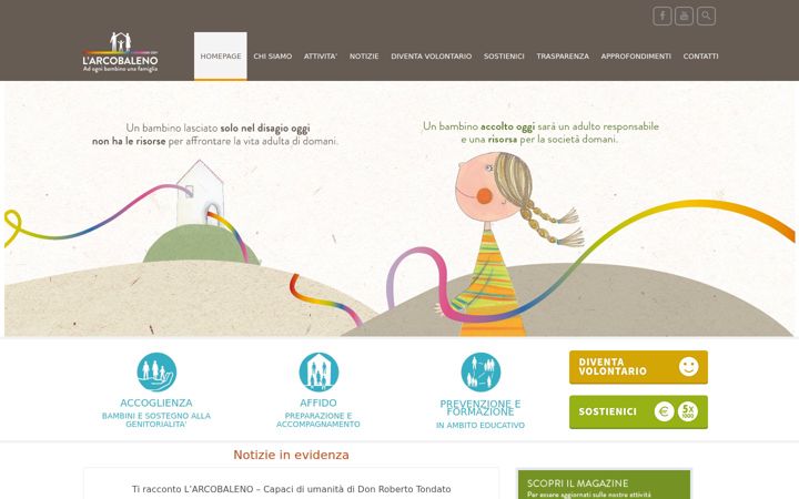Screenshot of larcobaleno-odv.it