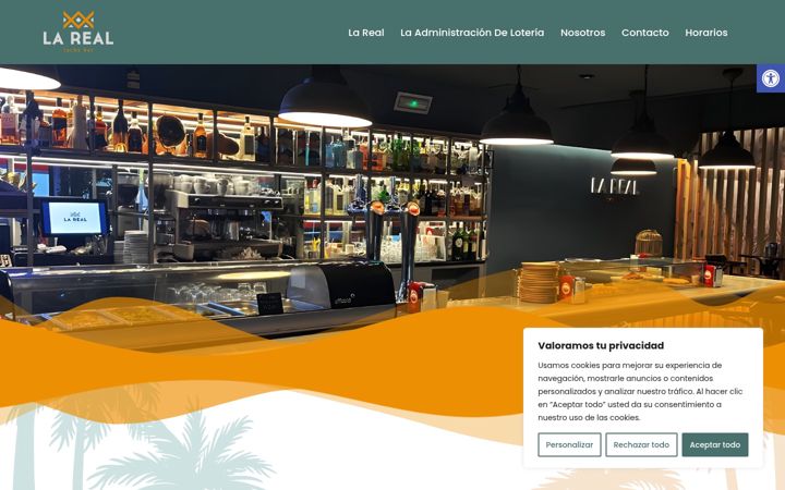 Screenshot of larealluckybar.es