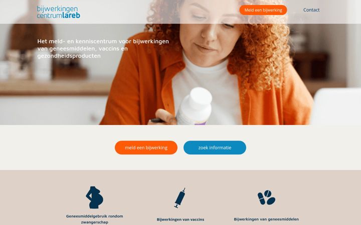 Екранна снимка на lareb.nl