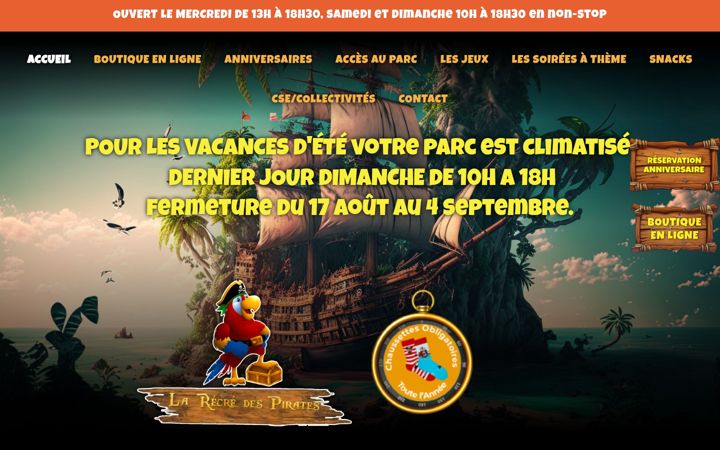 Screenshot of larecredespirates.fr