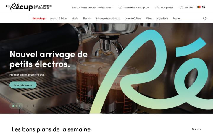 Screenshot of larecup.be