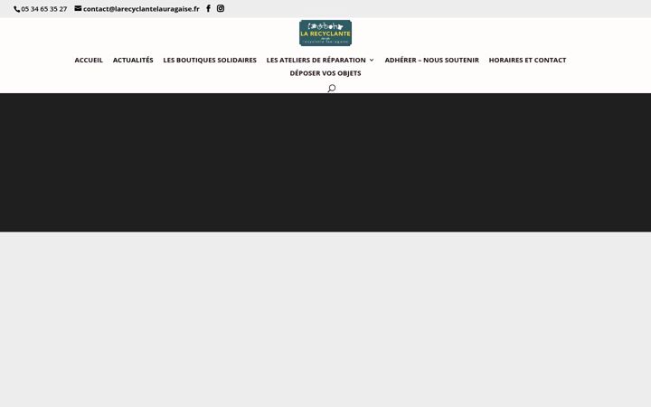 Screenshot of larecyclantelauragaise.fr