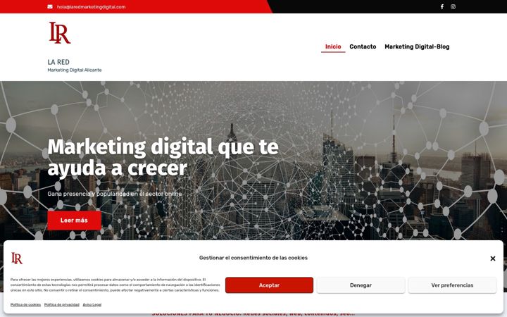 Screenshot of laredmarketingdigital.com