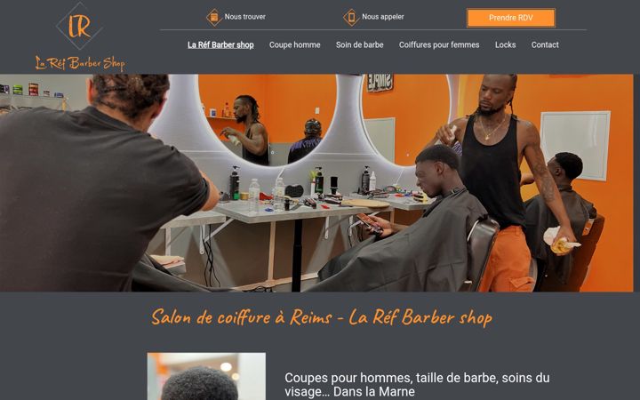 Screenshot of larefbarbershop.fr