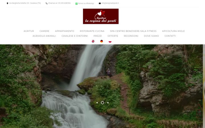 Screenshot of lareginadeiprati.it