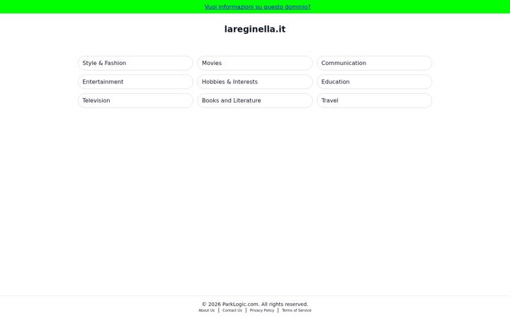 Screenshot of lareginella.it