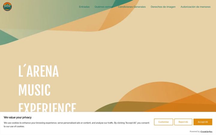 Screenshot of larenamusicexperience.com