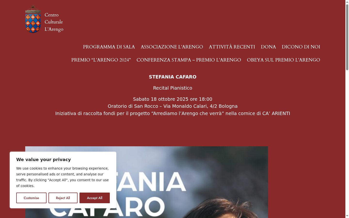 Screenshot tal-banner tal-kunsens muri qabel kwalunkwe interazzjoni