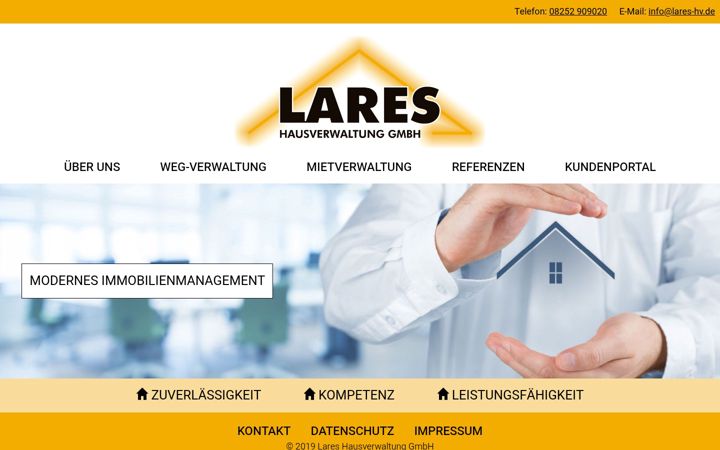 Screenshot of lares-hv.de