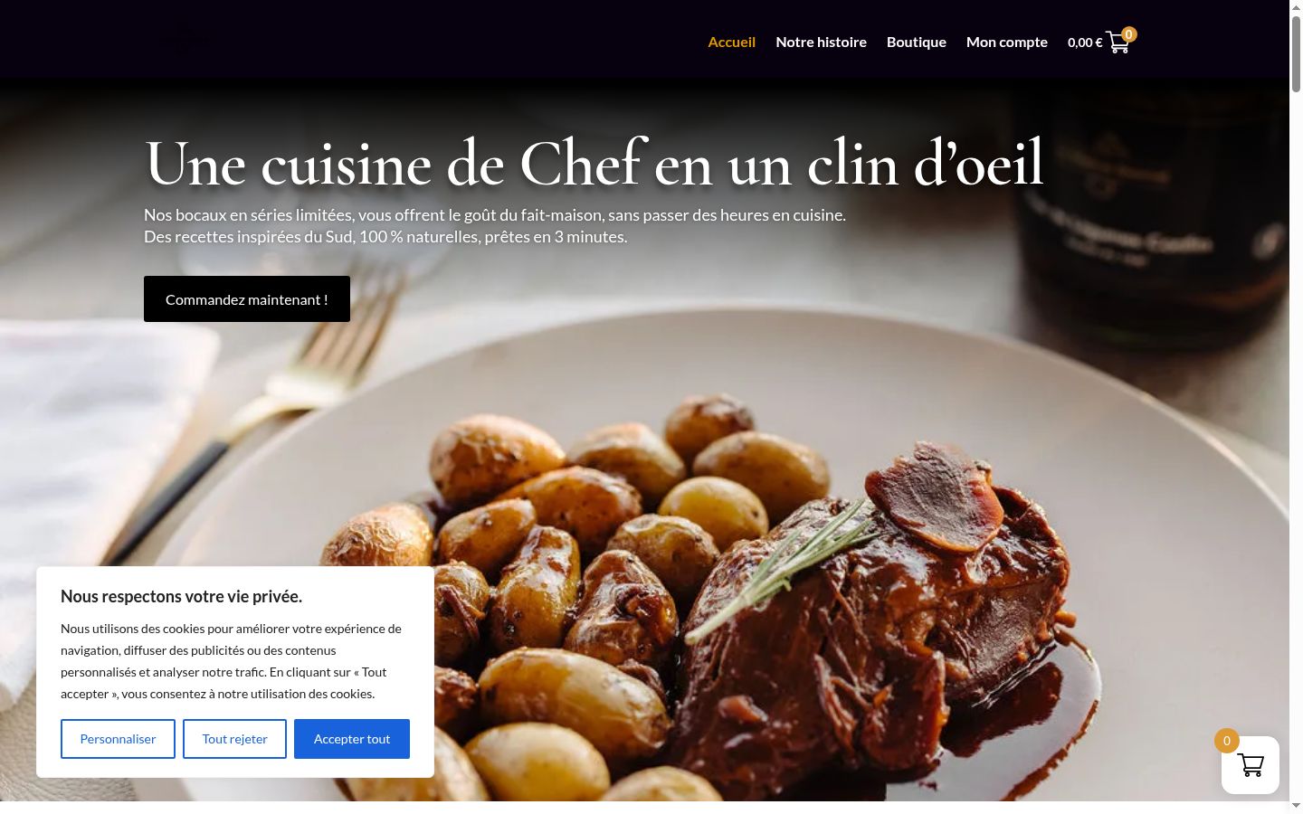 Screenshot tal-banner tal-kunsens muri qabel kwalunkwe interazzjoni