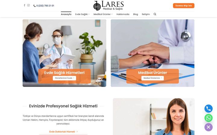Screenshot of laresmedikal.com