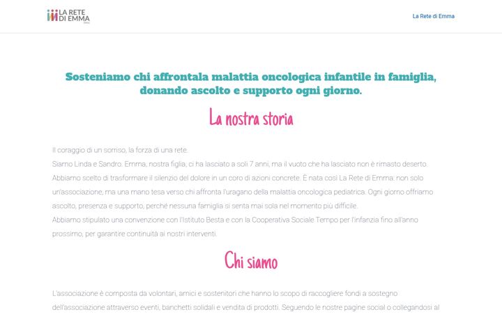 Screenshot of laretediemma.it