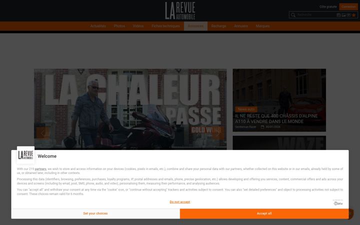 Screenshot of larevueautomobile.com