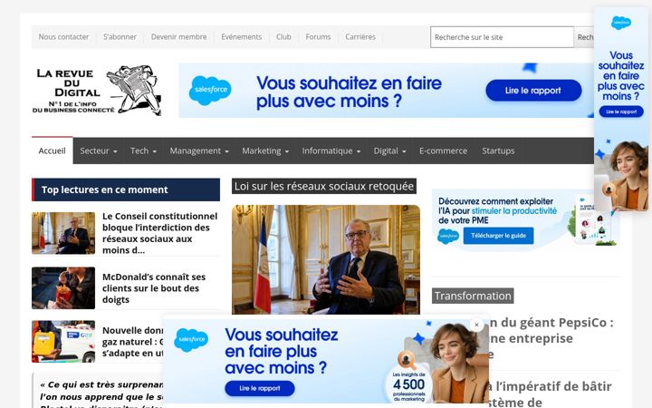 Screenshot of larevuedudigital.com