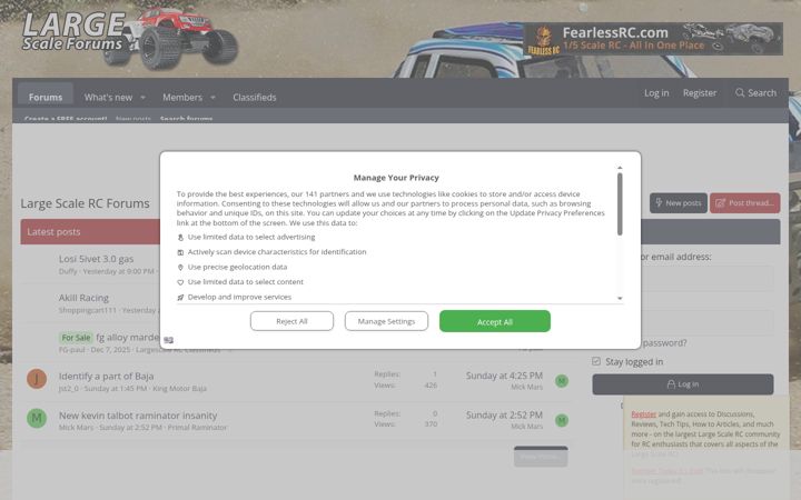 Screenshot of largescaleforums.com
