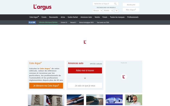 Posnetek zaslona largus.fr