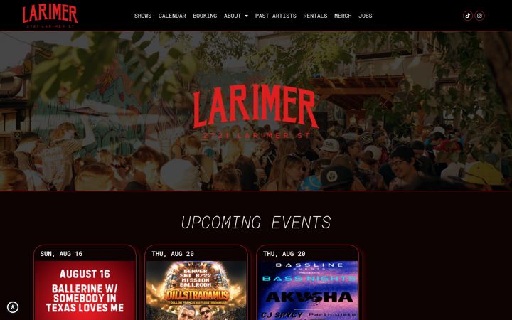Screenshot of larimerlounge.com