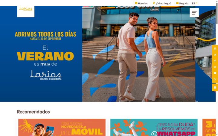 Screenshot of larioscentro.com