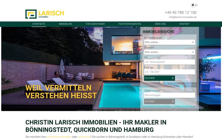 Screenshot of larisch-immobilien.de