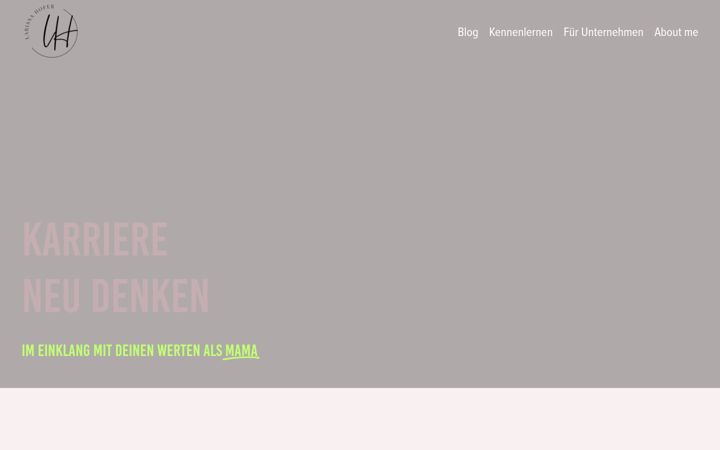 Screenshot of larissahofer.com