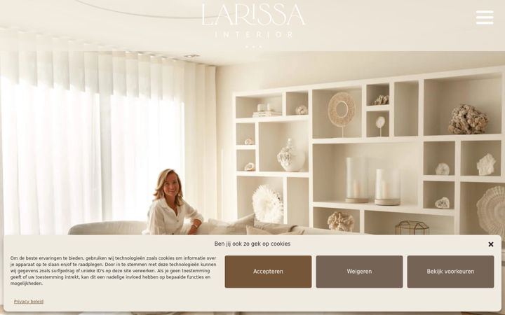 Screenshot of larissainterior.nl