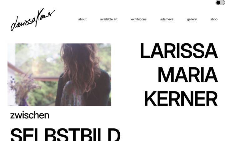 Screenshot of larissakerner.com