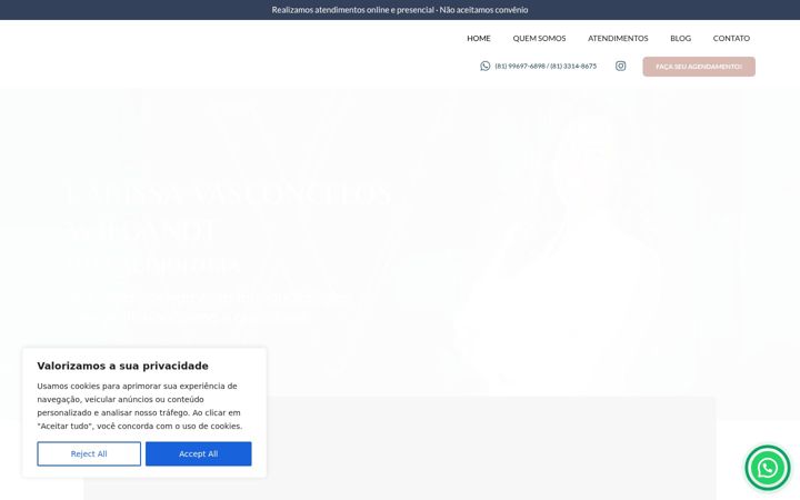 Screenshot of larissavasconcelos.com.br