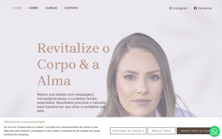 Screenshot of larissavieirabeauty.com.br