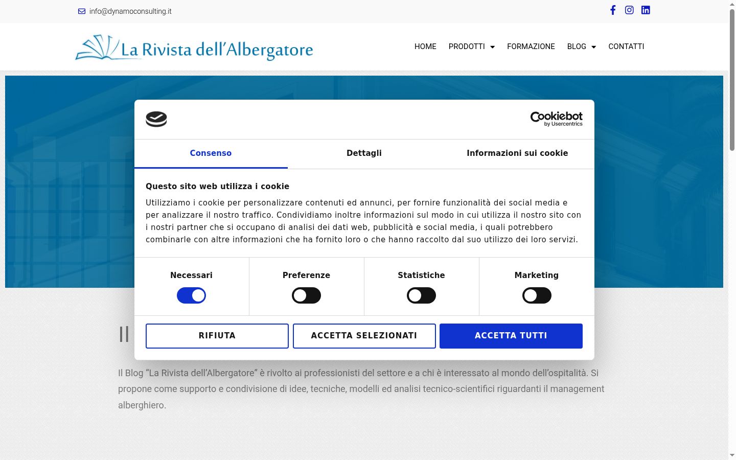 Képernyőkép a bármilyen interakció előtt megjelenő hozzájárulási bannerről