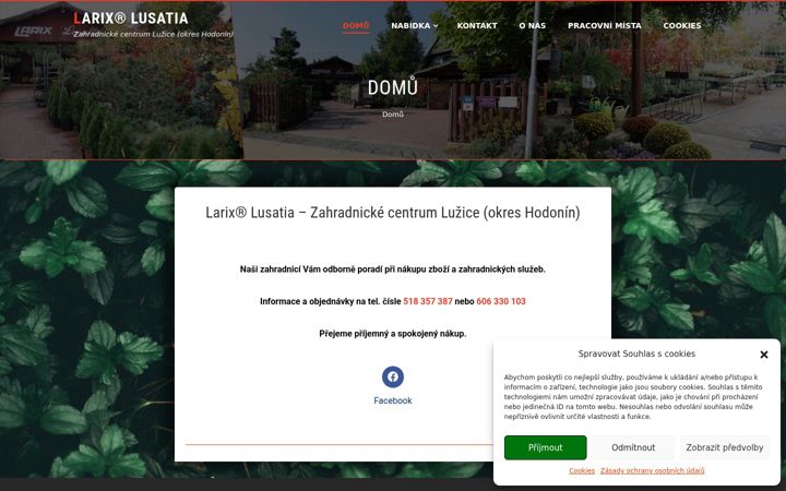 Screenshot of larix-lusatia.cz