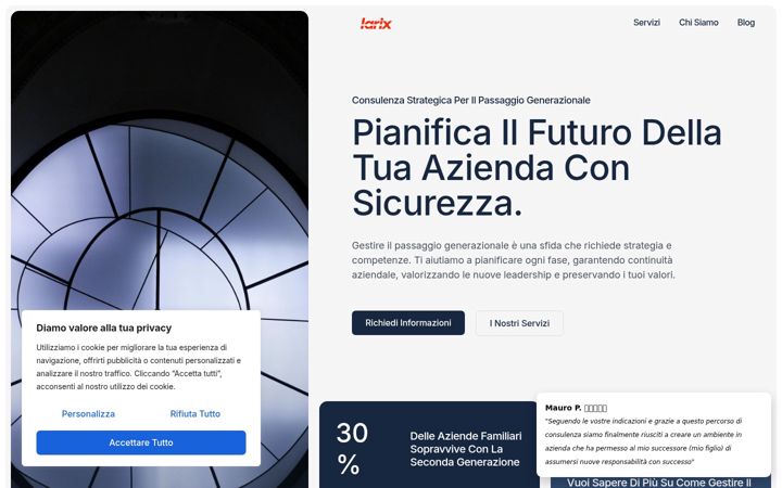 Screenshot of larixpassaggiogenerazionale.it