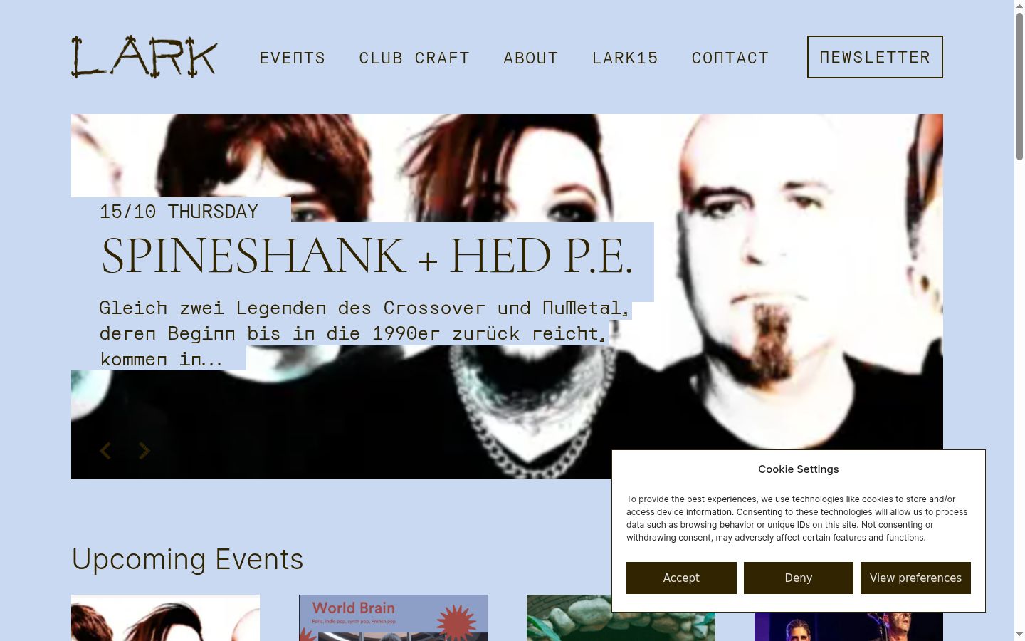 Screenshot des Einwilligungsbanners vor jeglicher Interaktion