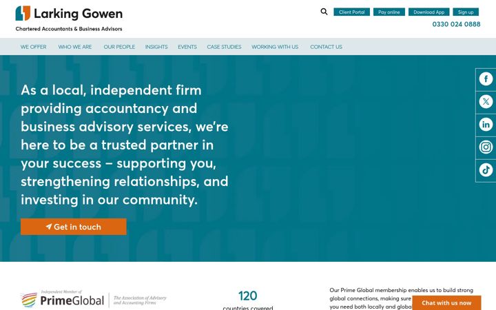 Screenshot of larking-gowen.co.uk