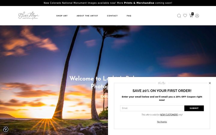 Screenshot of larkinsbalconyphotography.com