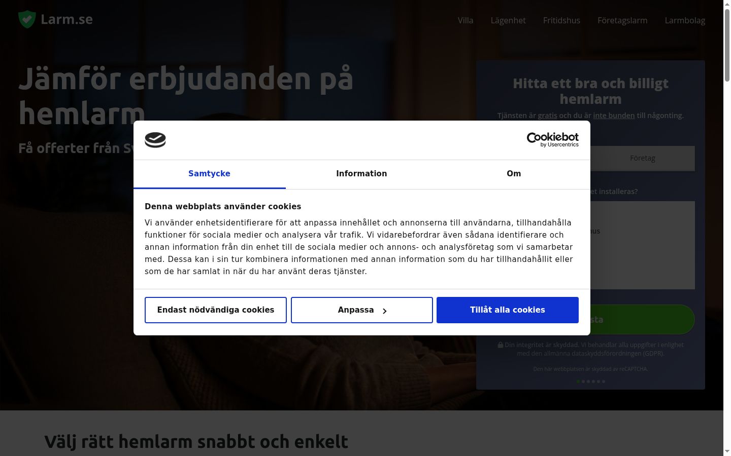 Skjámynd af samþykkisborðanum eins og hann birtist áður en nokkur samskipti fóru fram