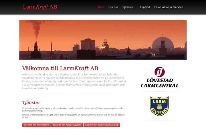 Screenshot of larmkraft.se