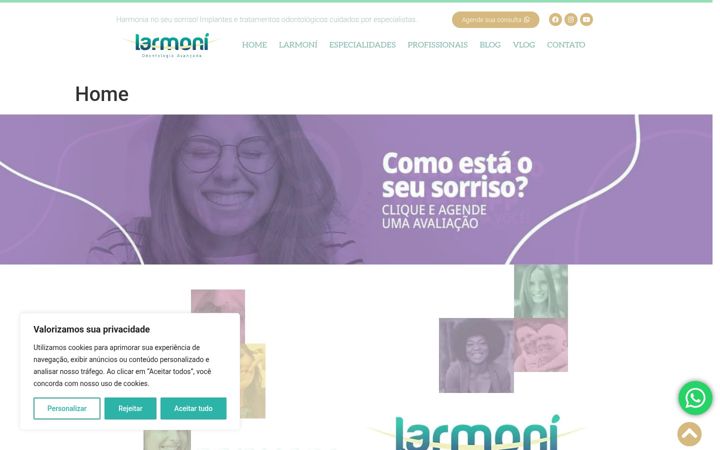 Screenshot of larmoni.com.br