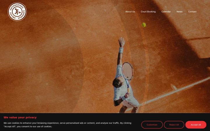 Screenshot of larnakatennisclub.com