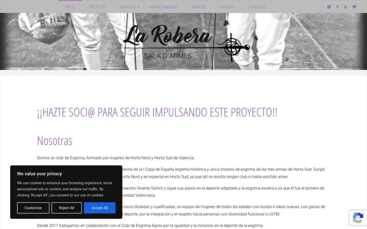 Screenshot of laroberasaladarmes.es