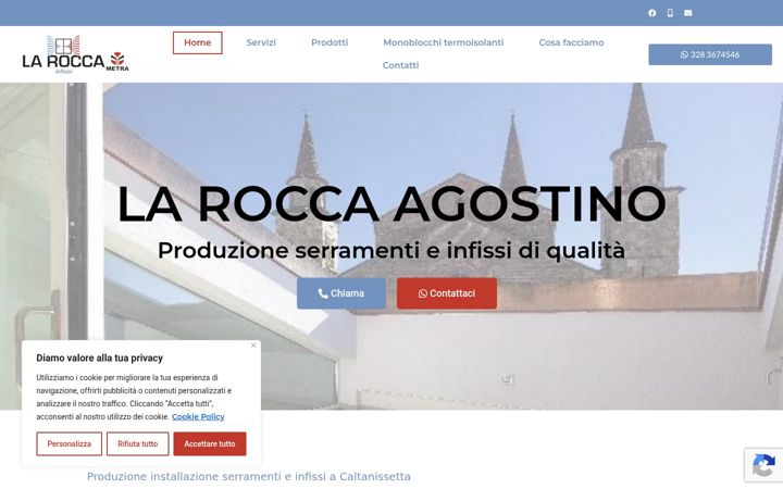 Screenshot of laroccainfissi.it