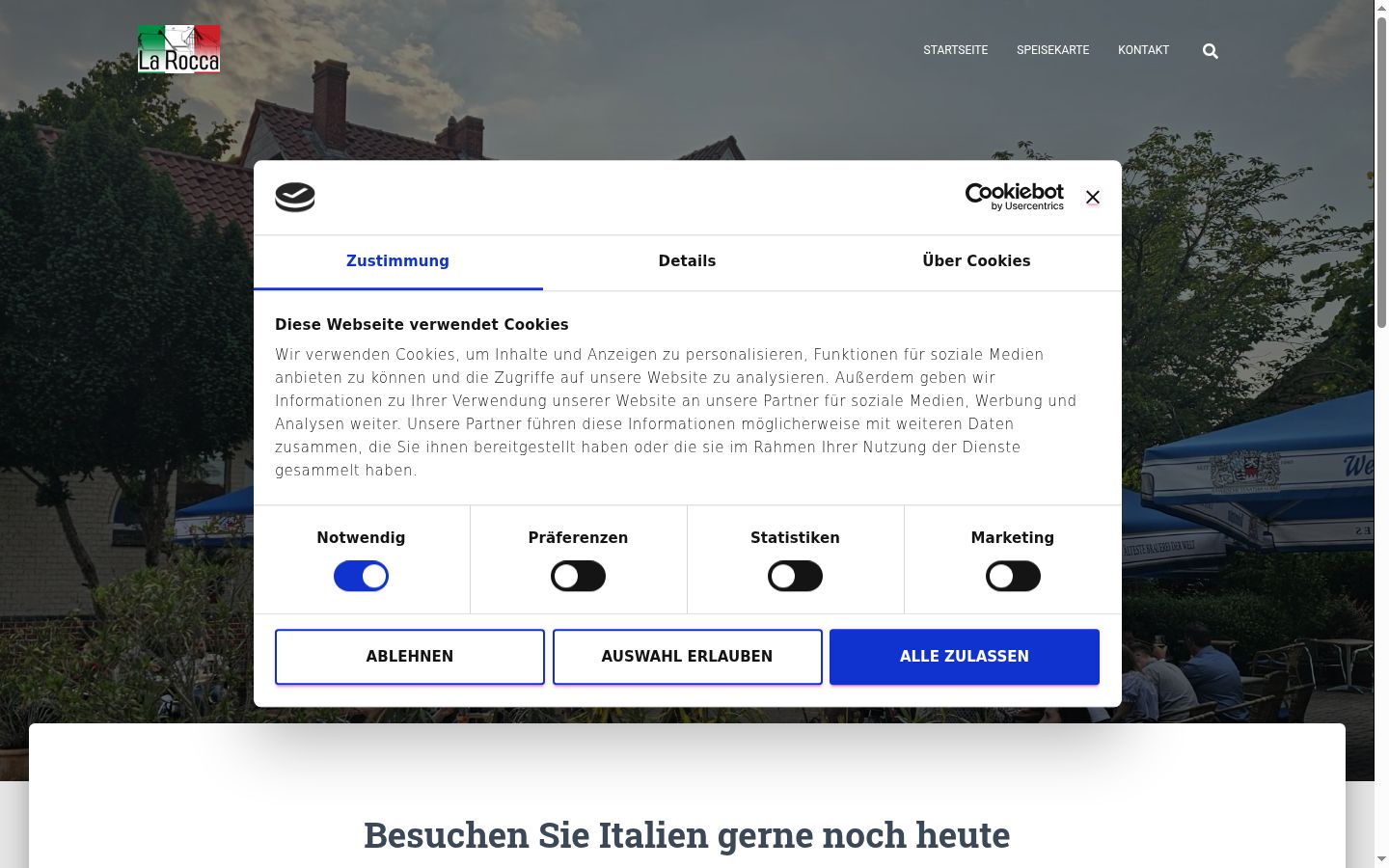 Screenshot tal-banner tal-kunsens muri qabel kwalunkwe interazzjoni